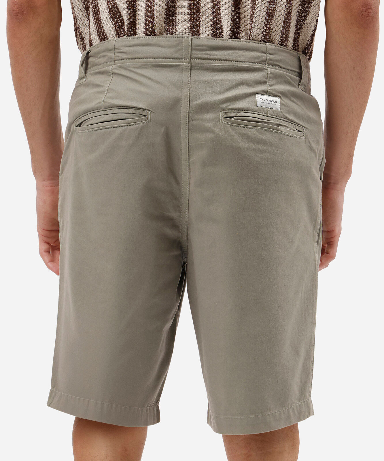 bermuda masculina reta chino verde