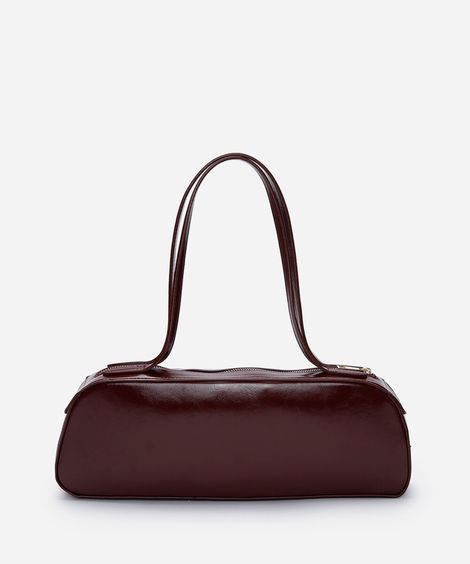 bolsa baguete estruturada vinho
