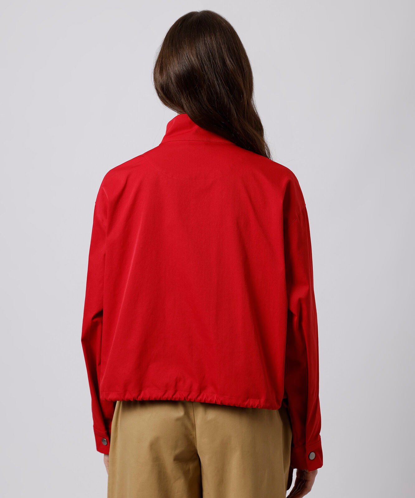 jaqueta feminina funnel neck mindset vermelha