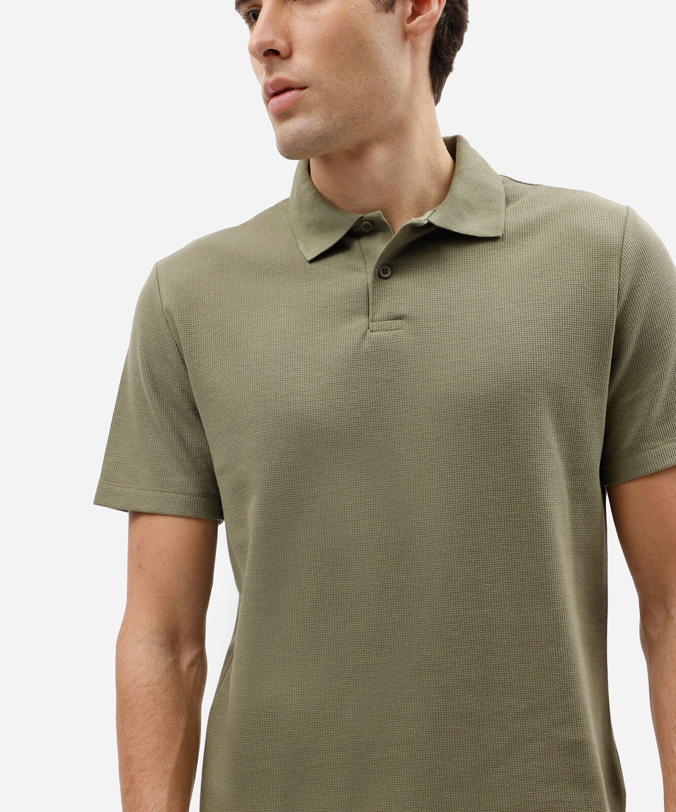 polo masculina com algodão manga curta verde