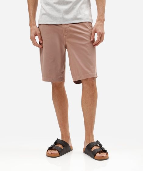 bermuda masculina reta chino rosa
