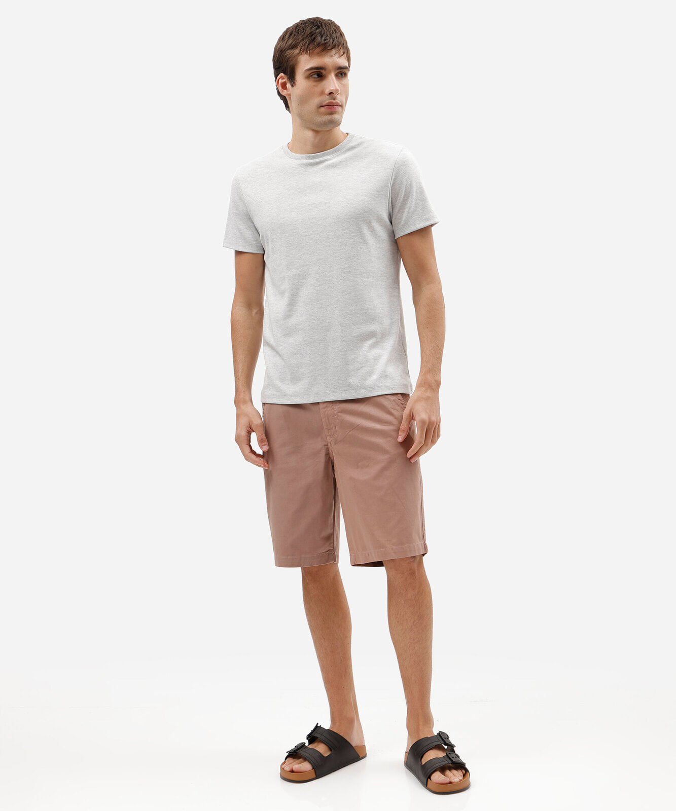 bermuda masculina reta chino rosa