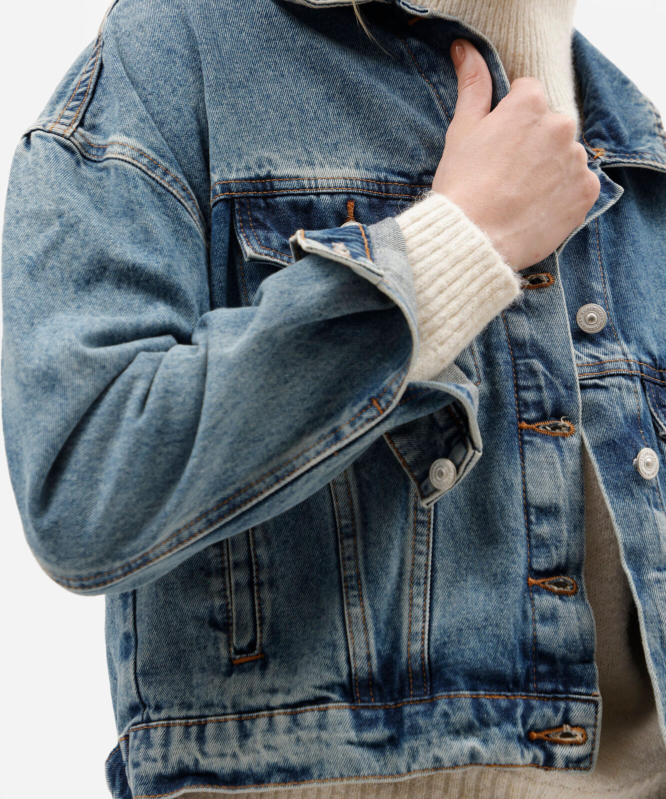 jaqueta jeans feminina azul