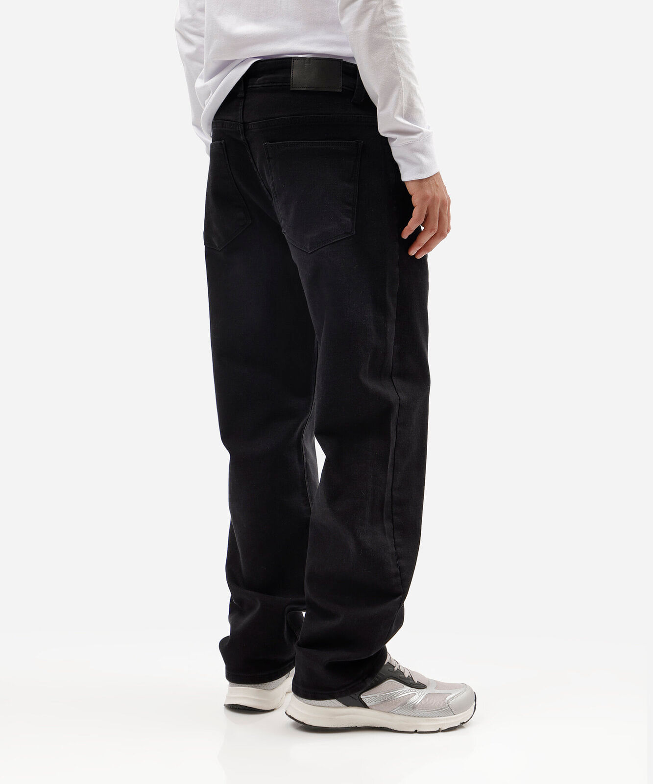 calça reta masculina jeans preta