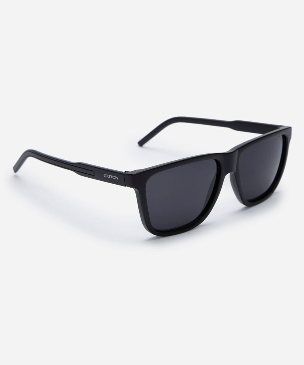 óculos de sol masculino quadrado de acetato preto