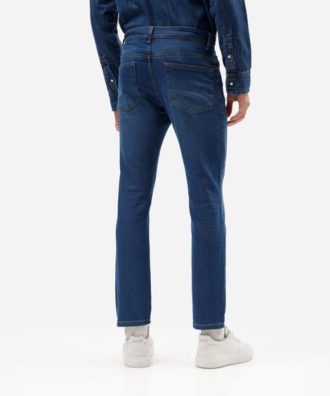 calça slim masculina jeans azul