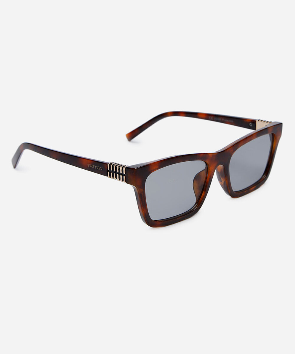 óculos de sol feminino quadrado de acetato triton colorido