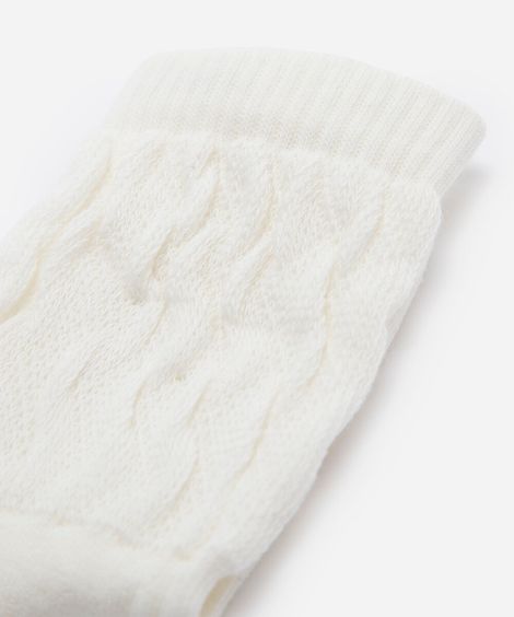 meia juvenil cano alto lupo off white