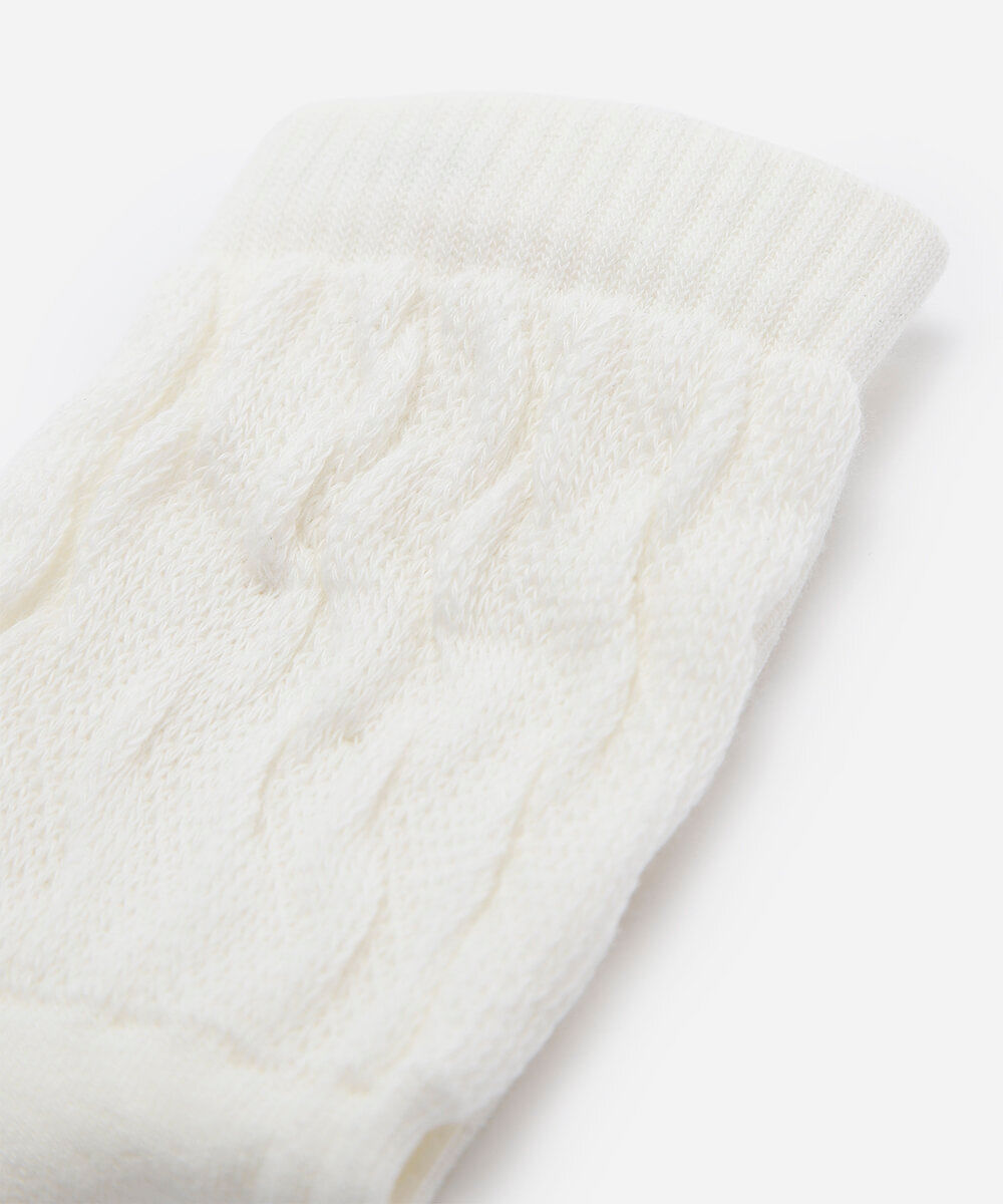 meia juvenil cano alto lupo off white