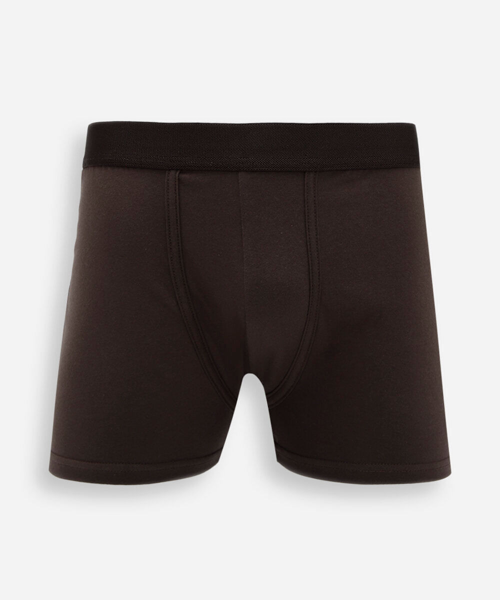 cueca boxer masculina de algodão marrom