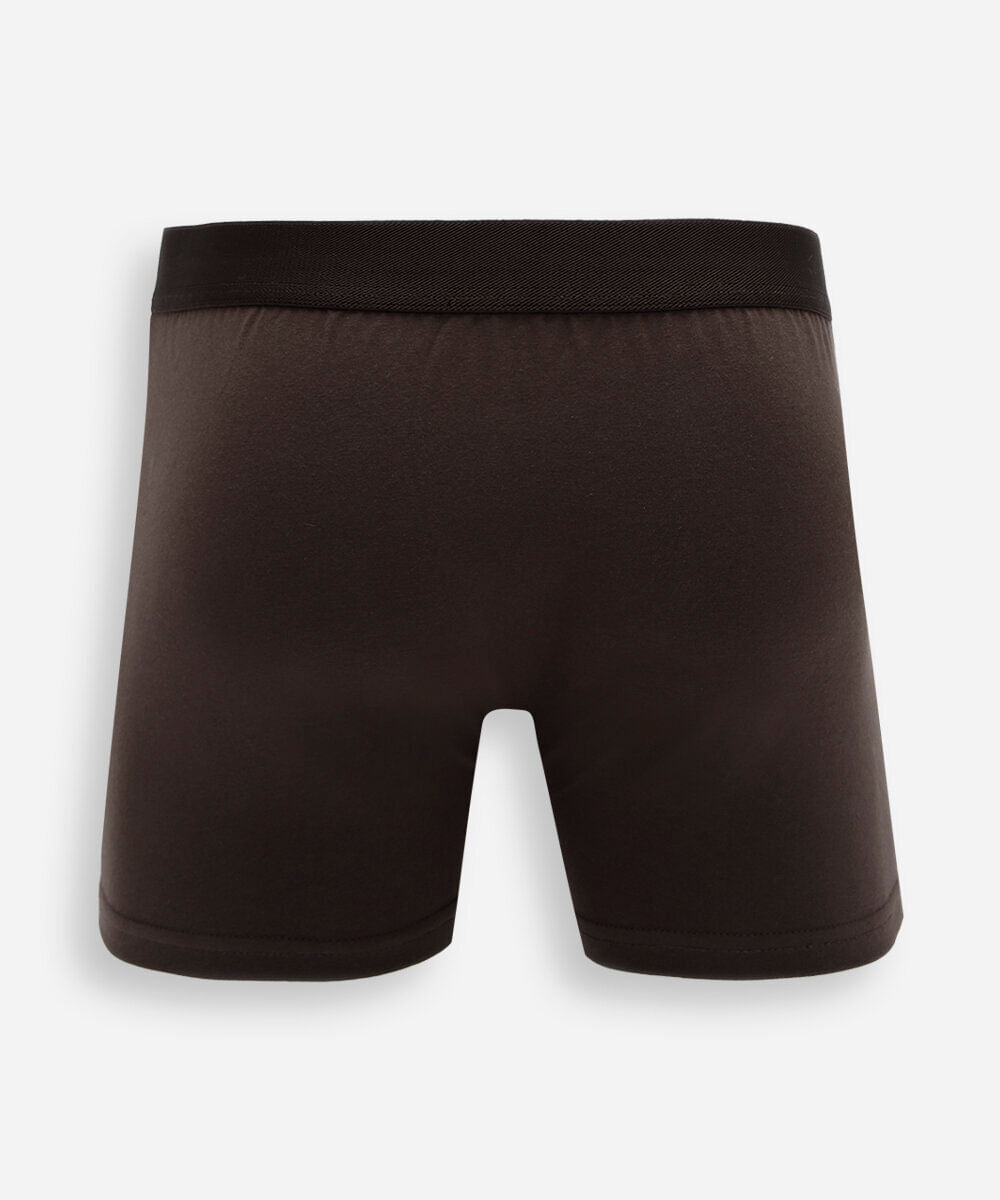cueca boxer masculina de algodão marrom
