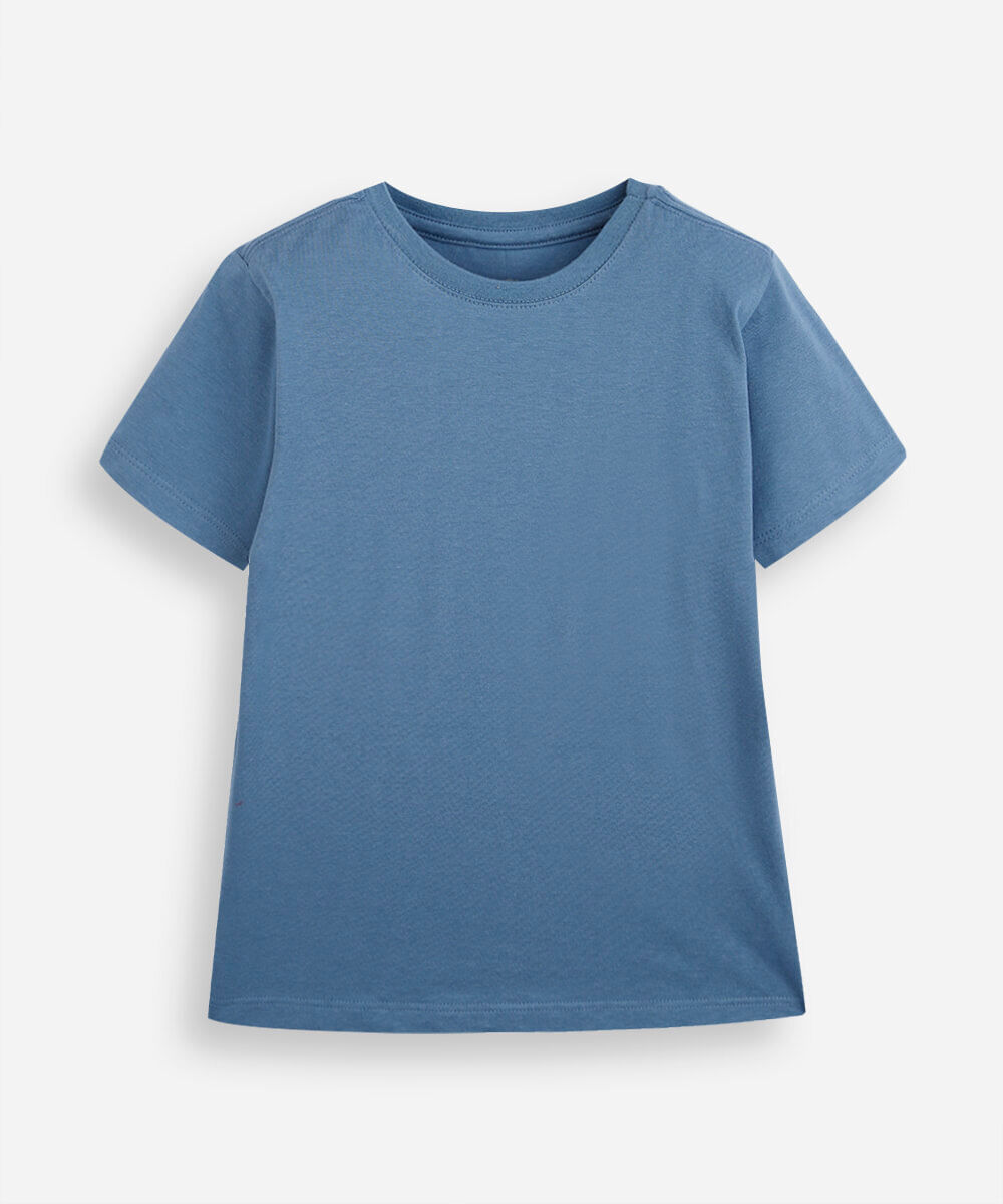 kit de 3 camisetas infantil de algodão manga curta colorido