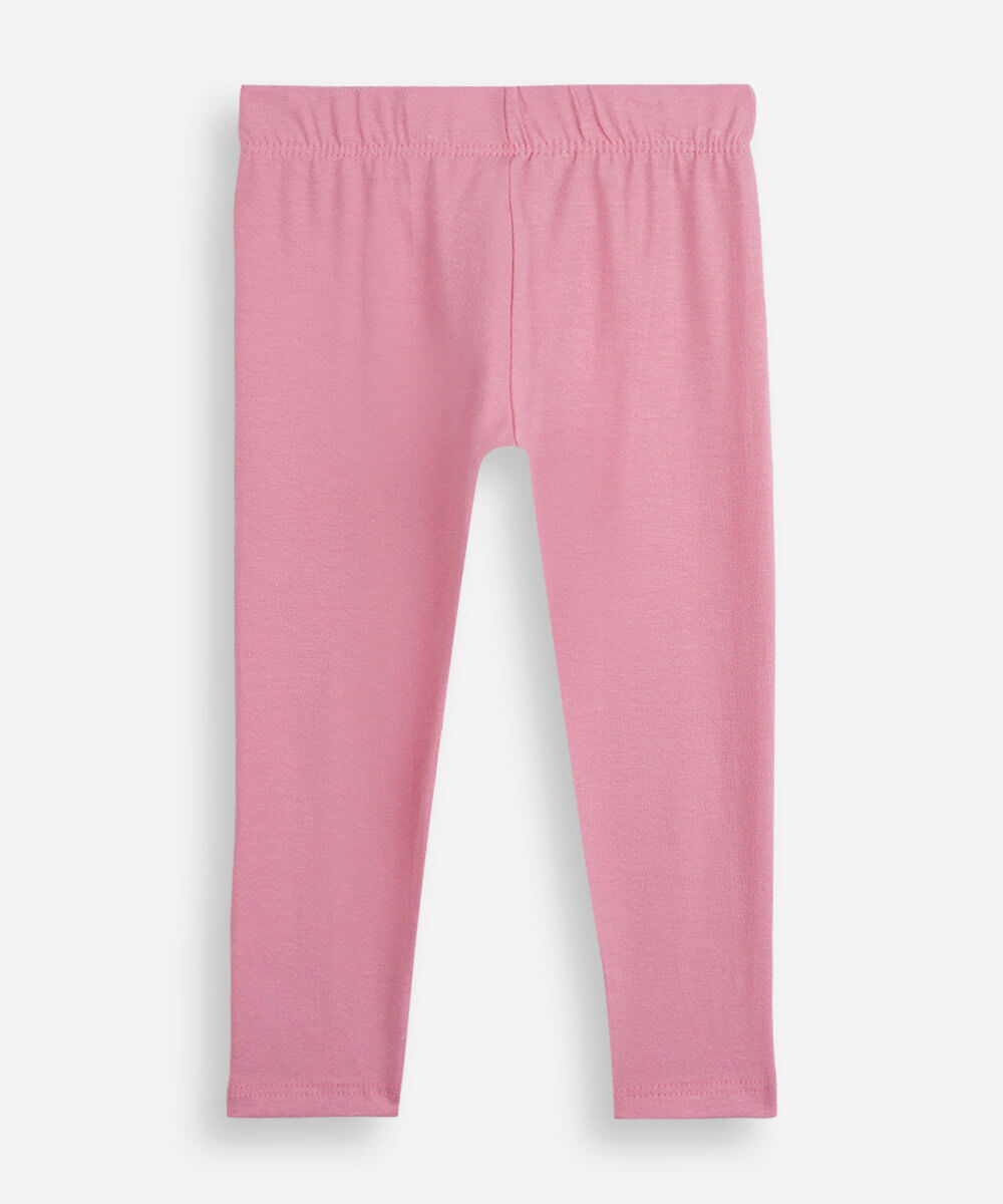 kit de 2 calças legging infantil de algodão cerejas multicor