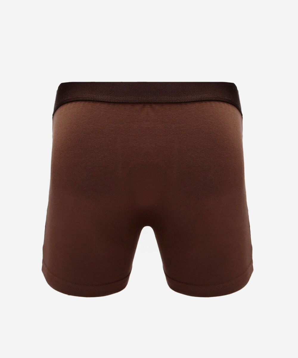 cueca boxer masculina de algodão marrom