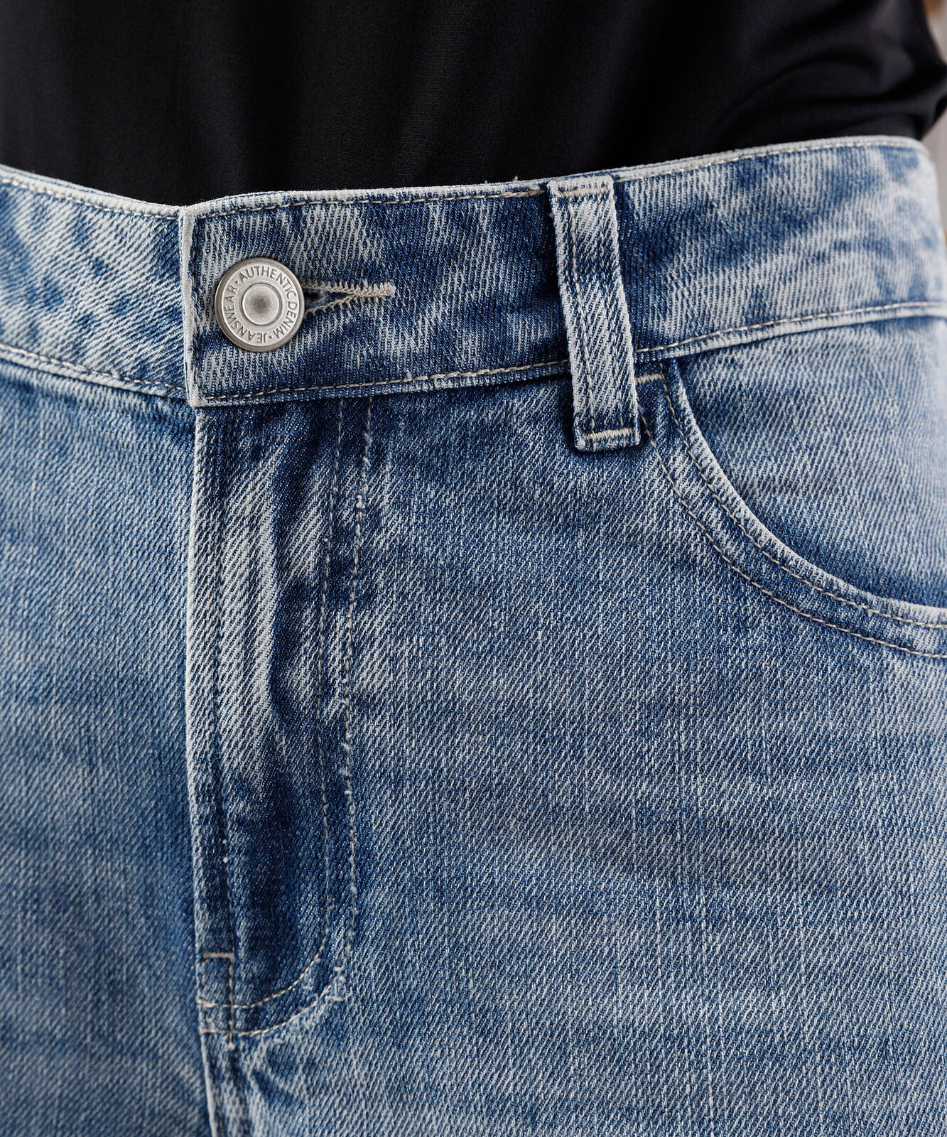 calça jeans feminina wide leg cintura média azul