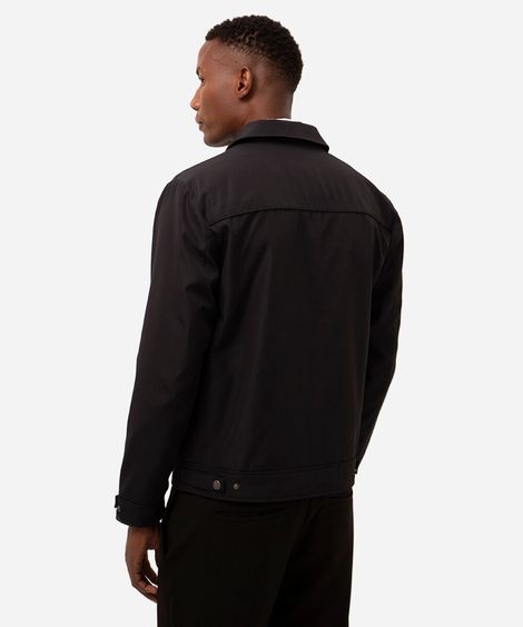 jaqueta de nylon leve - preto