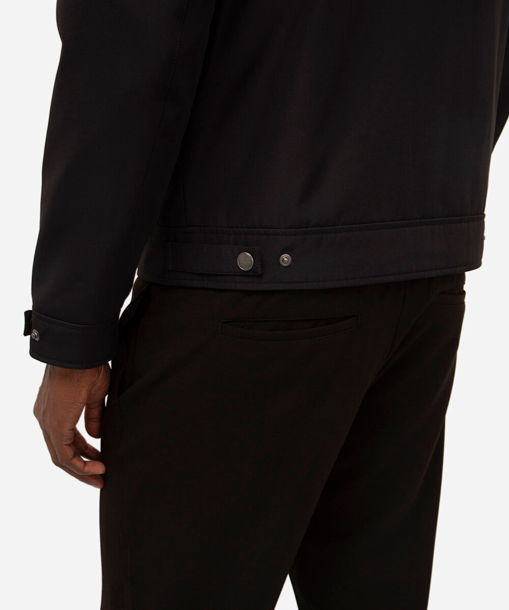 jaqueta de nylon leve - preto
