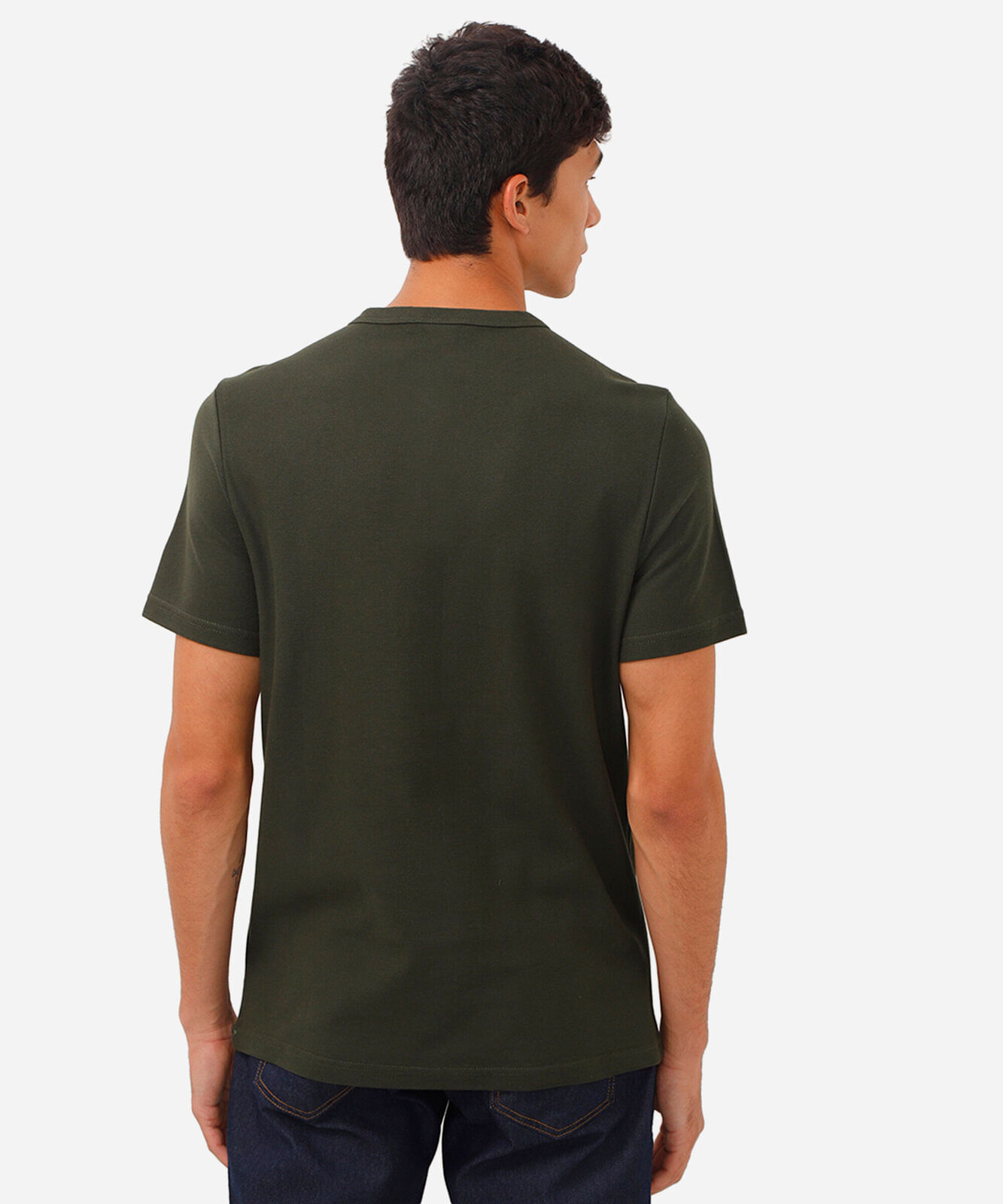 polo gola padre com botão piquet verde