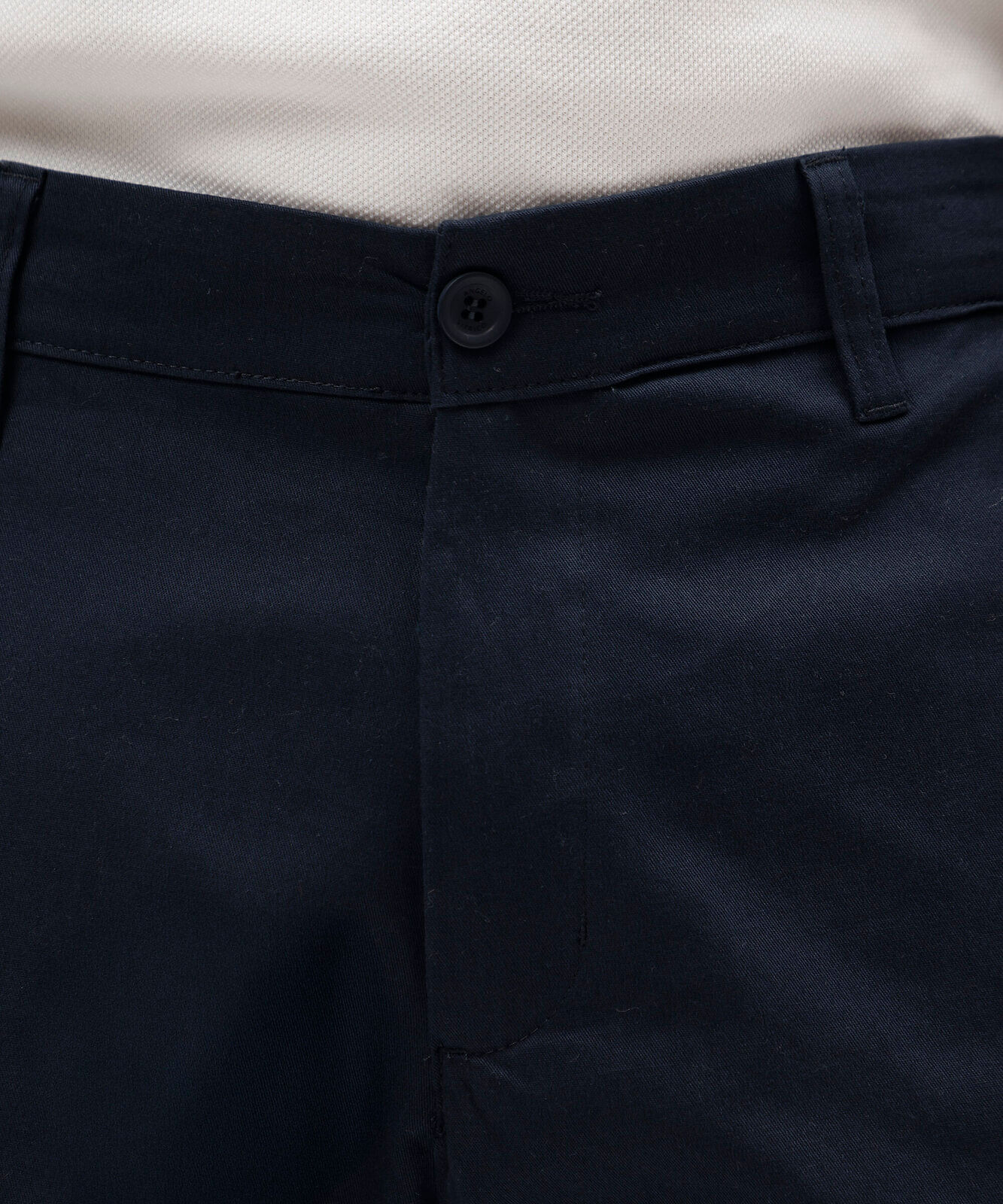 bermuda chino reta masculina de sarja azul