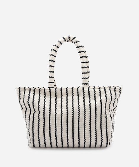 bolsa tote listrado colorida