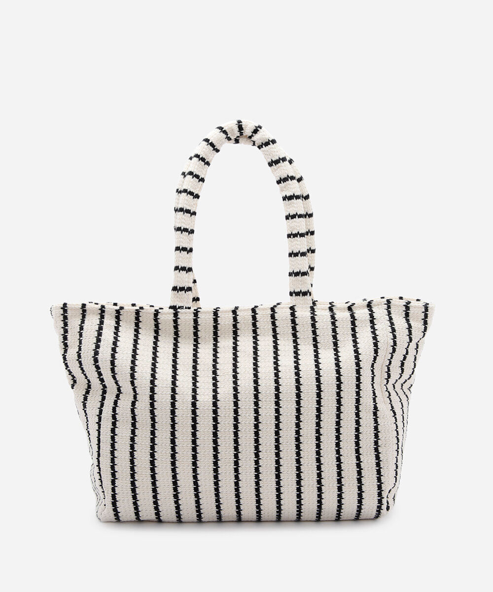 bolsa tote listrado colorida