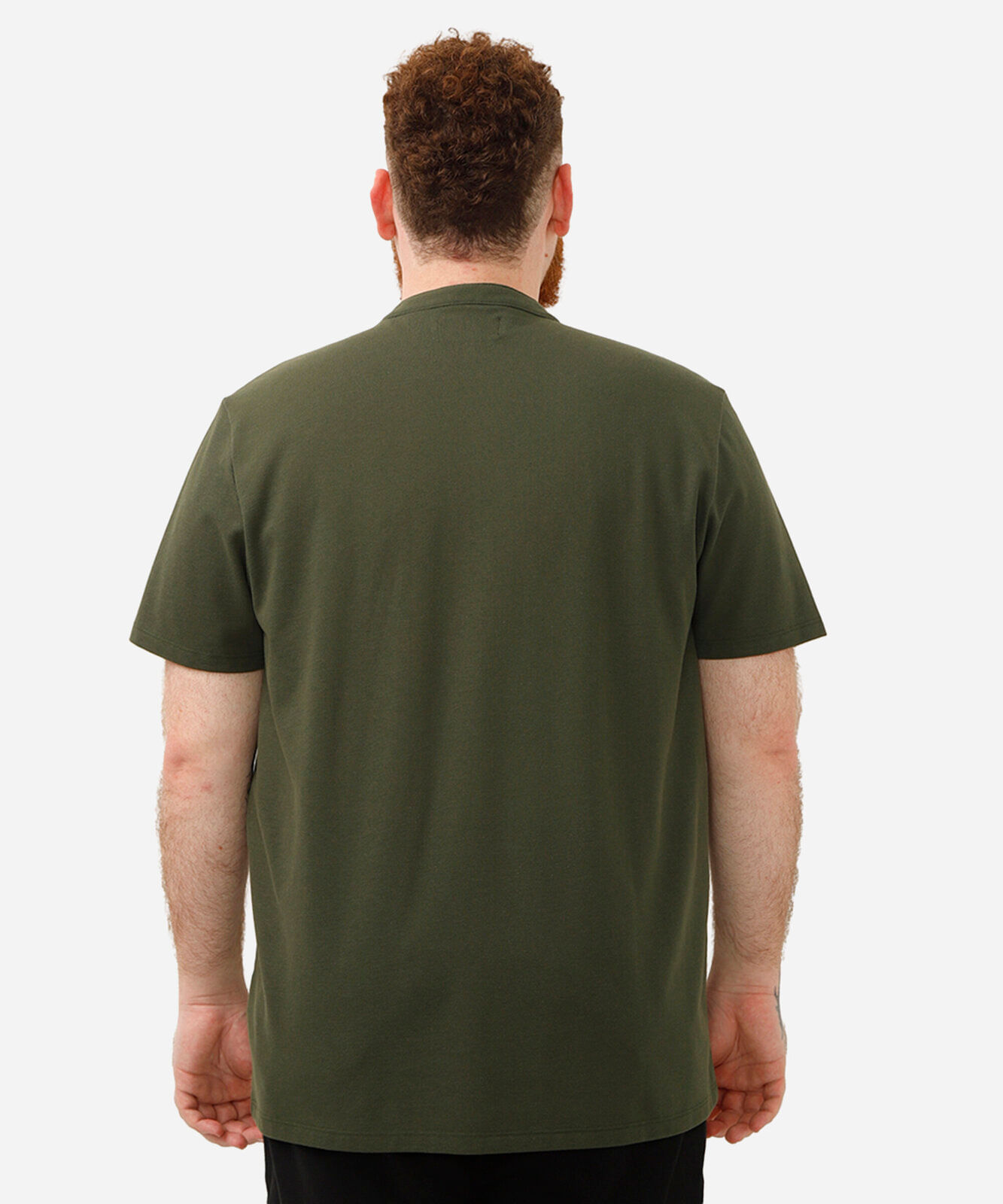 polo plus size de algodão piquet - verde militar