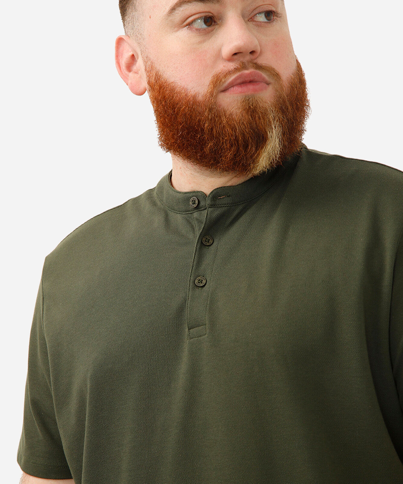 polo plus size de algodão piquet - verde militar