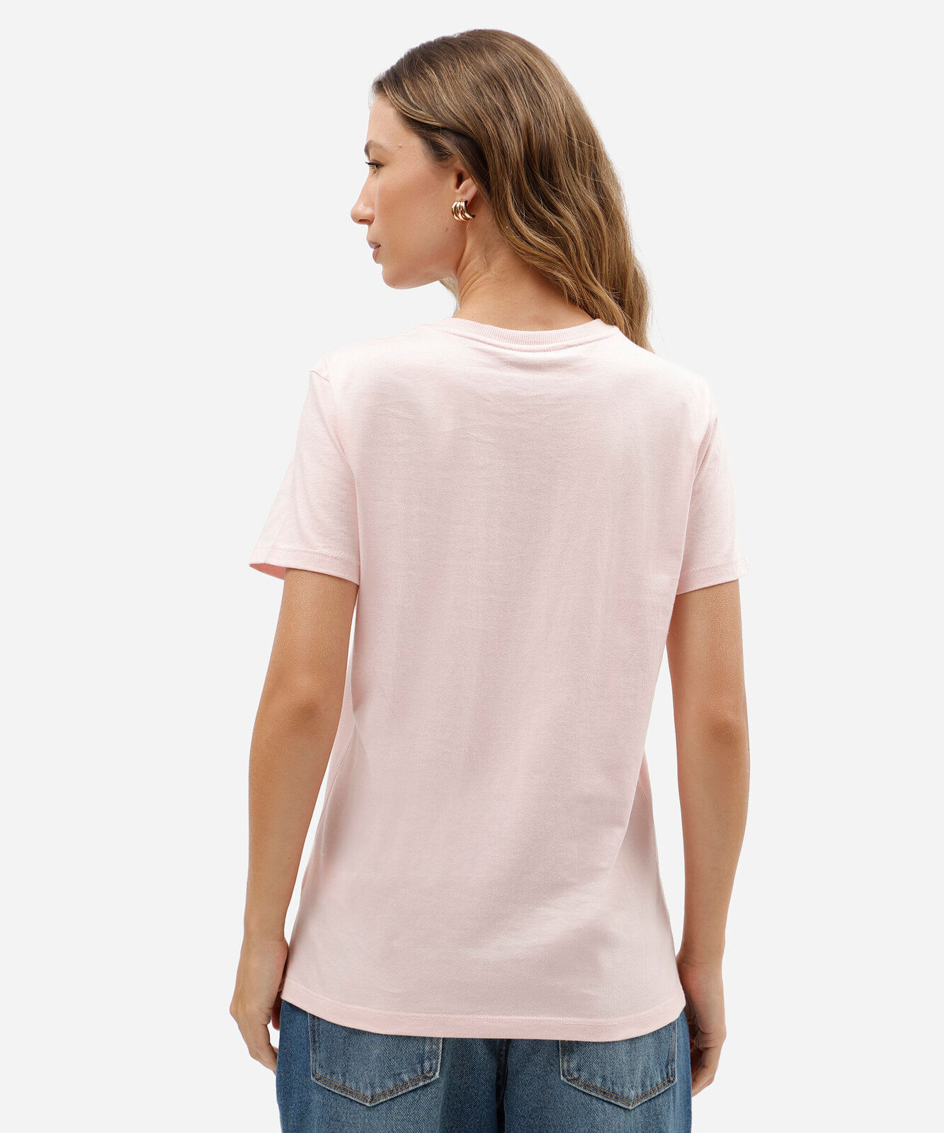 camiseta feminina de algodão manga curta saja boys rosa
