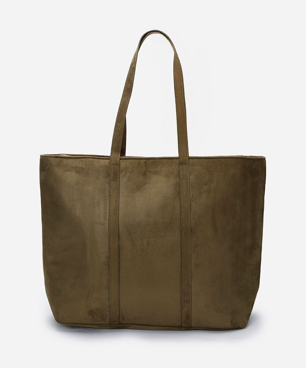 bolsa shopper suede verde