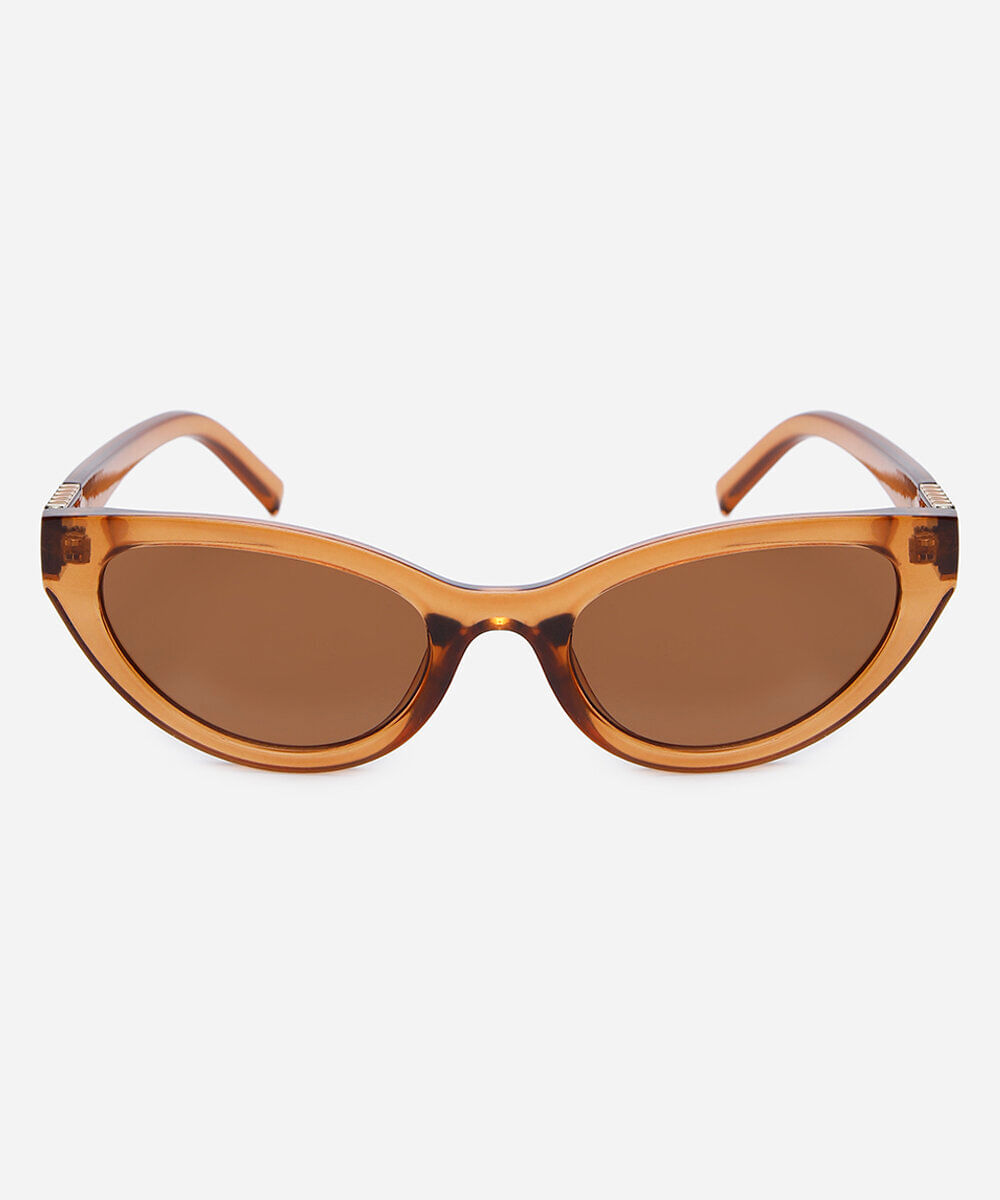 óculos de sol feminino gatinho de acetato triton laranja