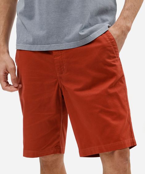 bermuda masculina reta chino vermelha