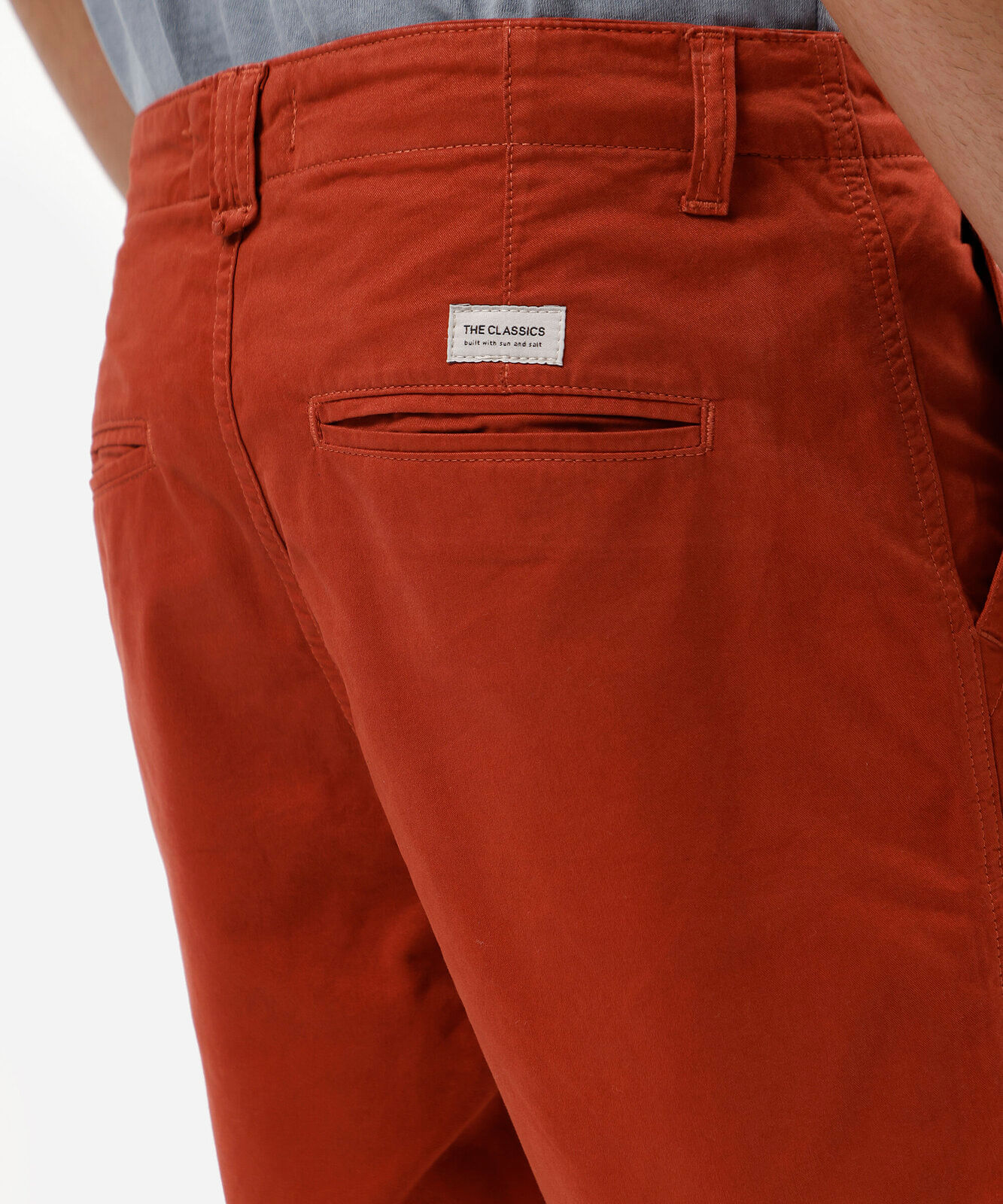 bermuda masculina reta chino vermelha