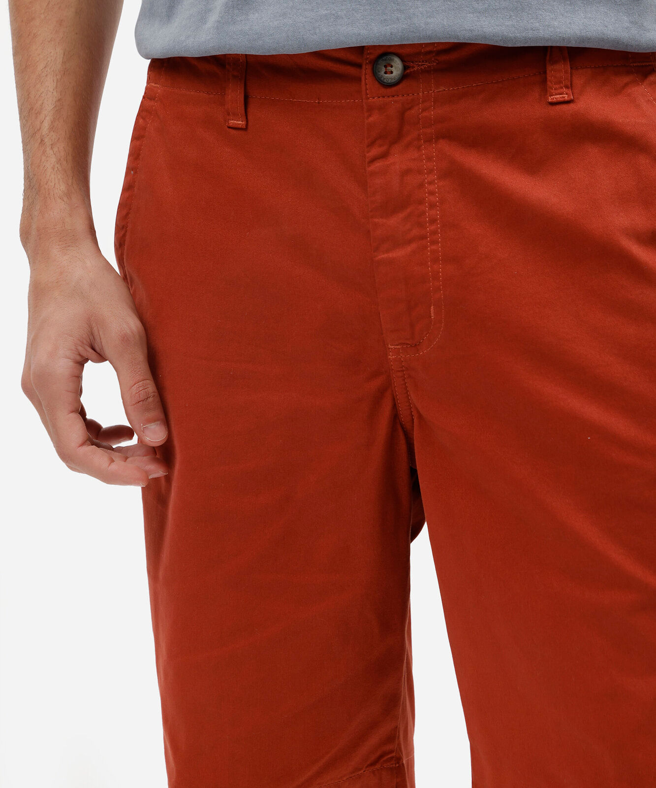 bermuda masculina reta chino vermelha