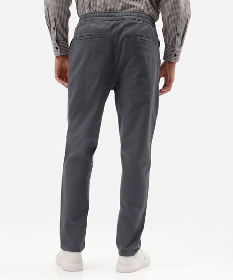 calça jogger masculina de sarja cinza