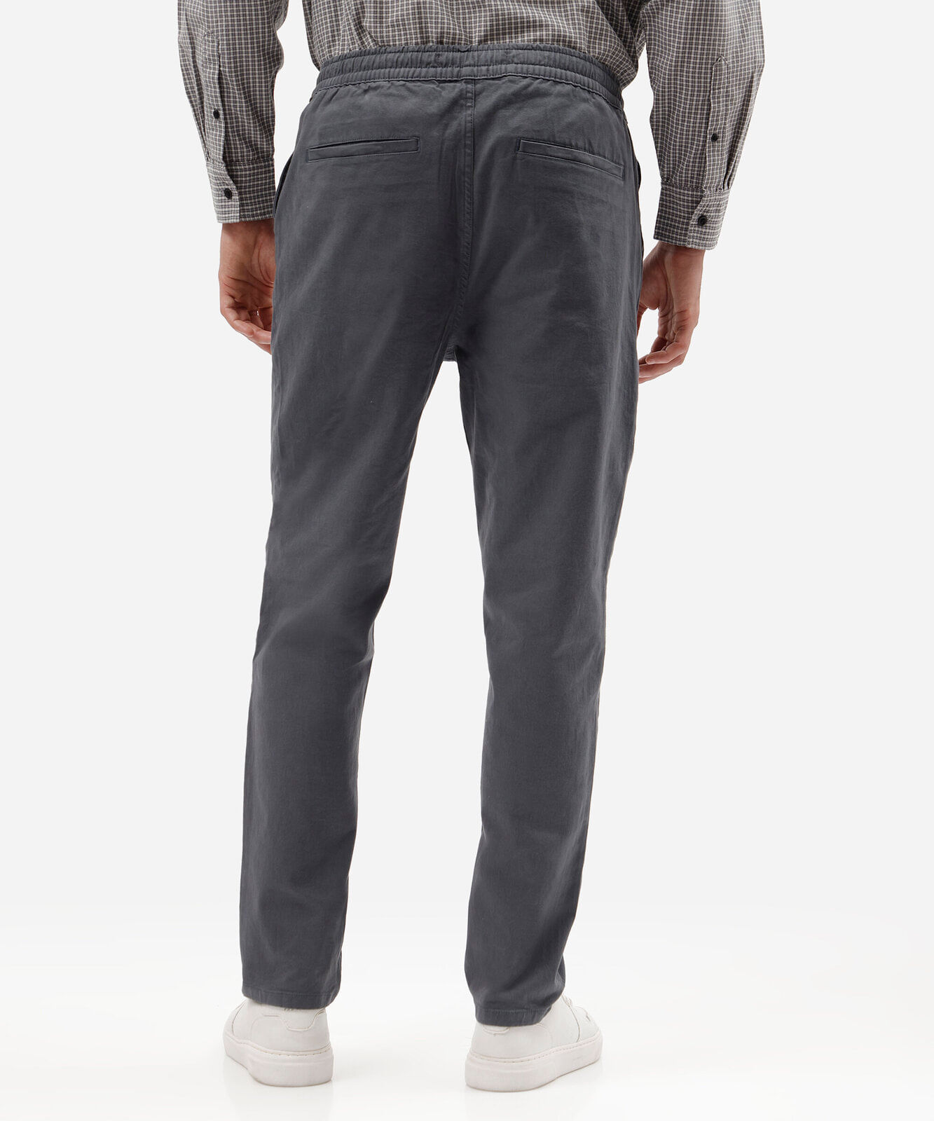 calça jogger masculina de sarja cinza