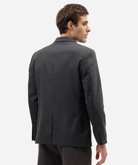 blazer de alfaiataria masculino com bolsos cinza