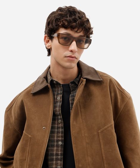 óculos de sol masculino quadrado de acetato triton colorido