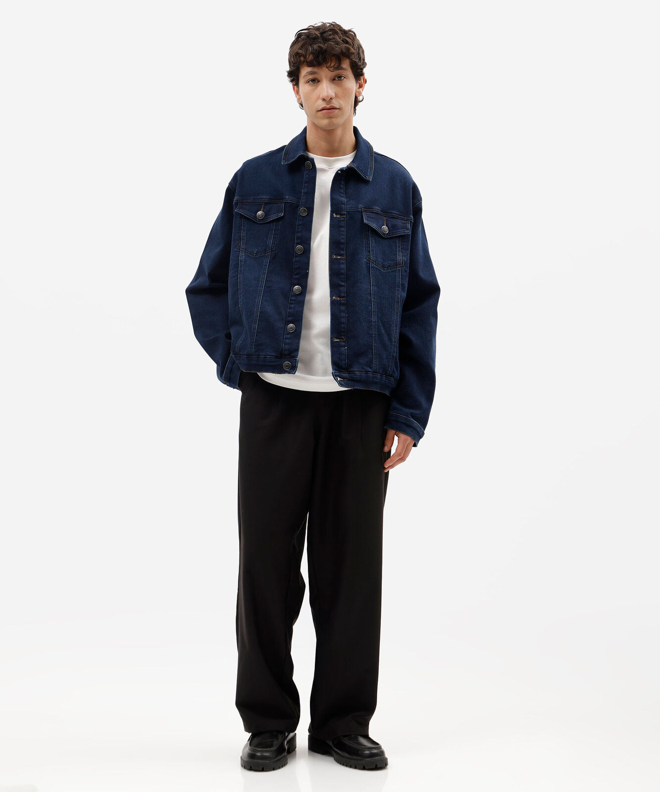 jaqueta masculina jeans azul