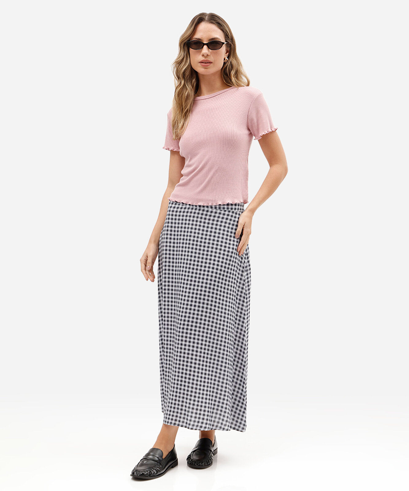blusa baby look feminina manga curta canelada rosa