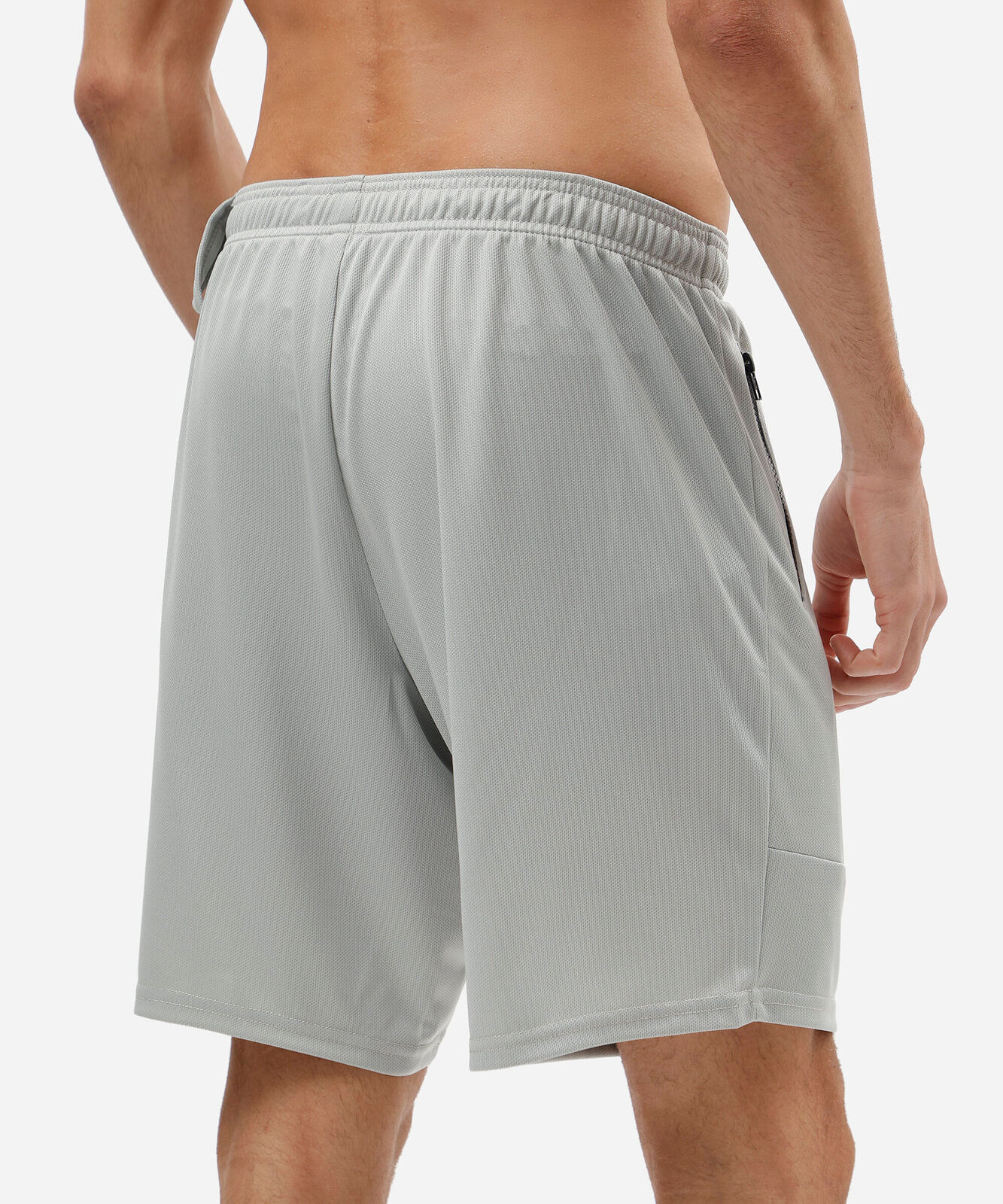 bermuda masculina esportiva com recortes cinza
