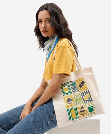 ecobag de algodão jeitinho brasileiro colorido