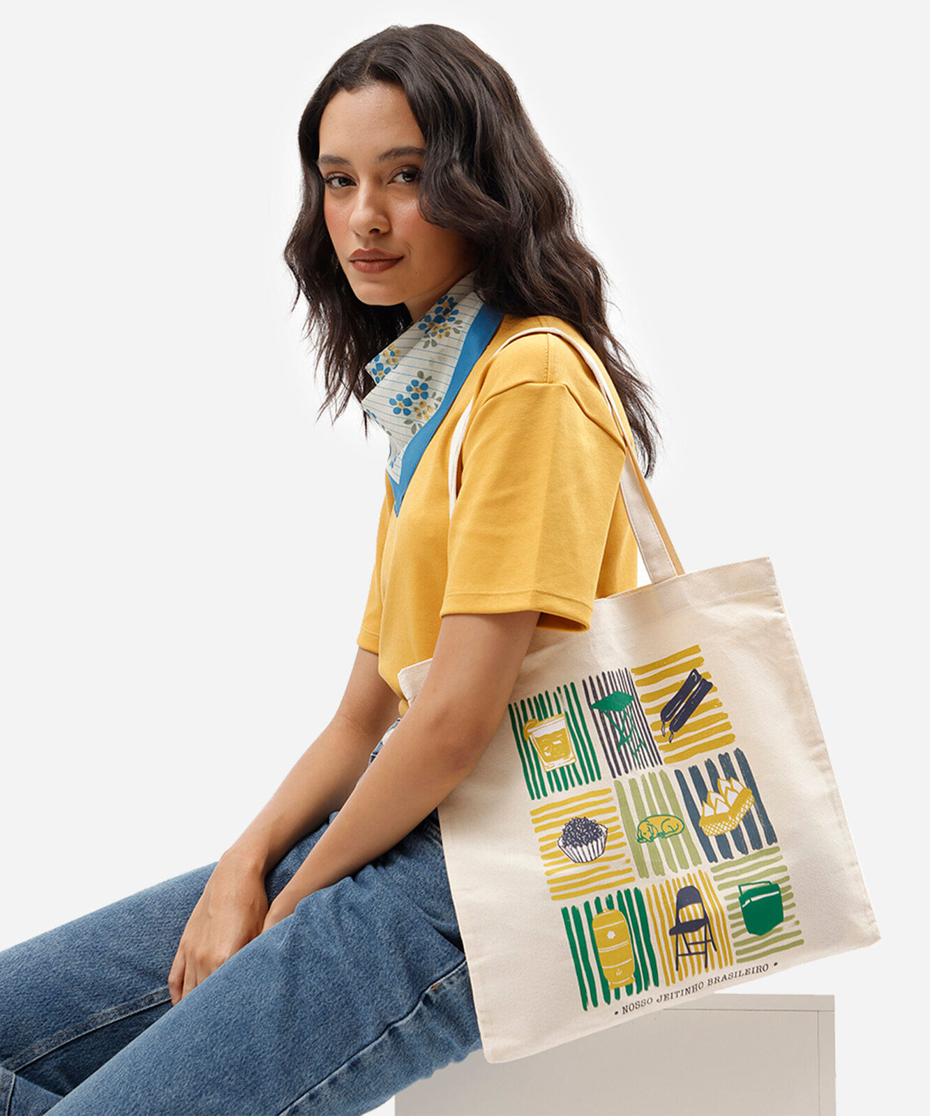 ecobag de algodão jeitinho brasileiro colorido