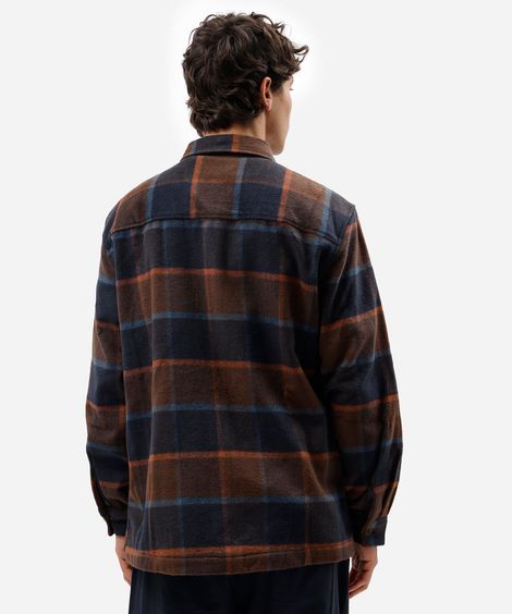 jaqueta masculina texturizada xadrez azul