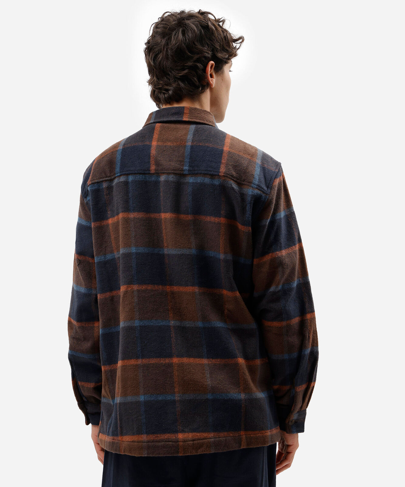 jaqueta masculina texturizada xadrez azul