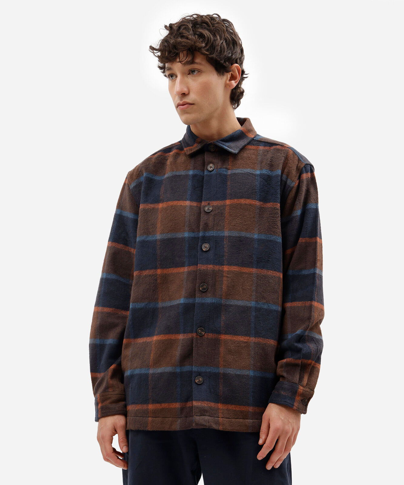 jaqueta masculina texturizada xadrez azul