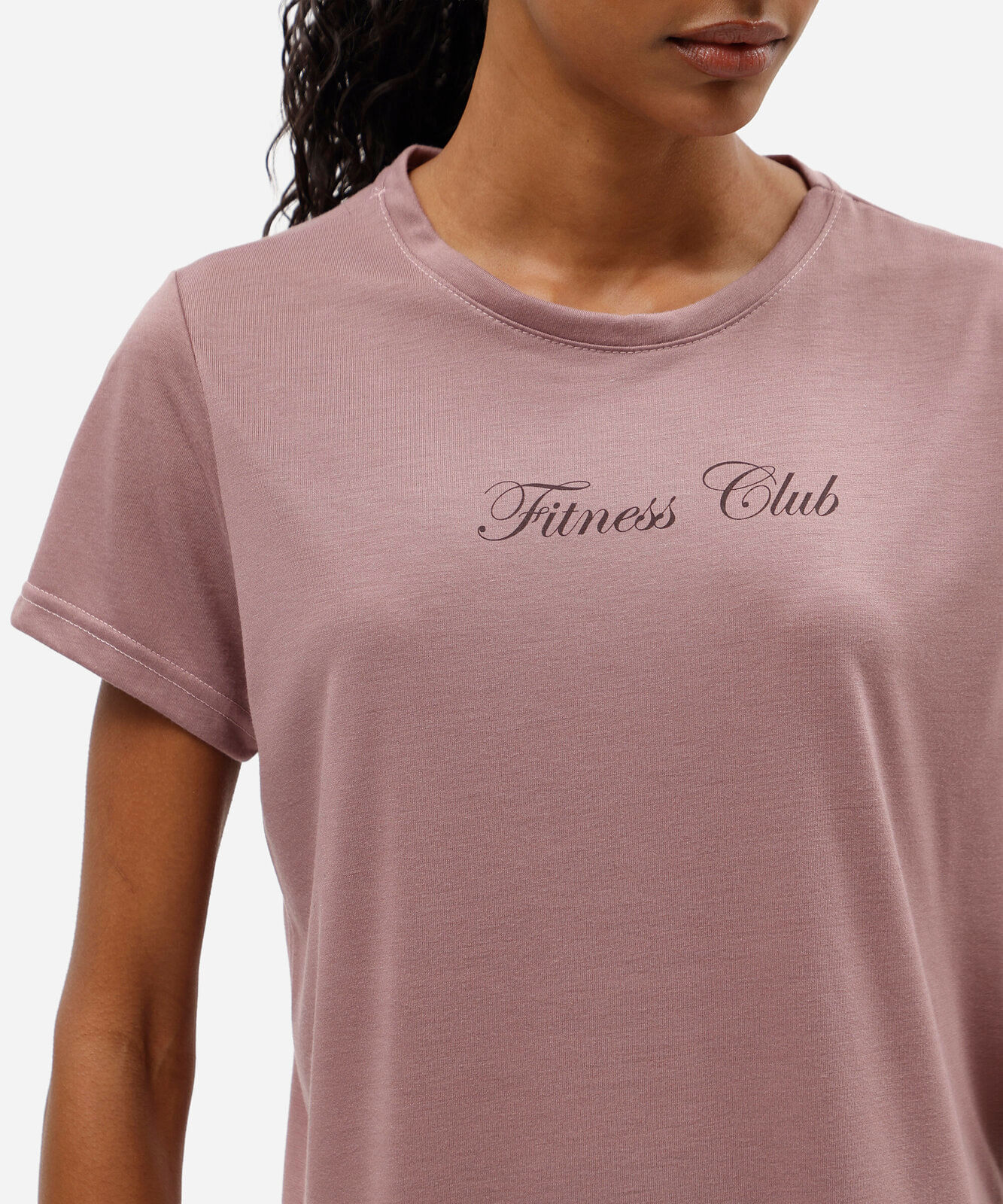 blusa esportiva feminina manga curta estampada rosa