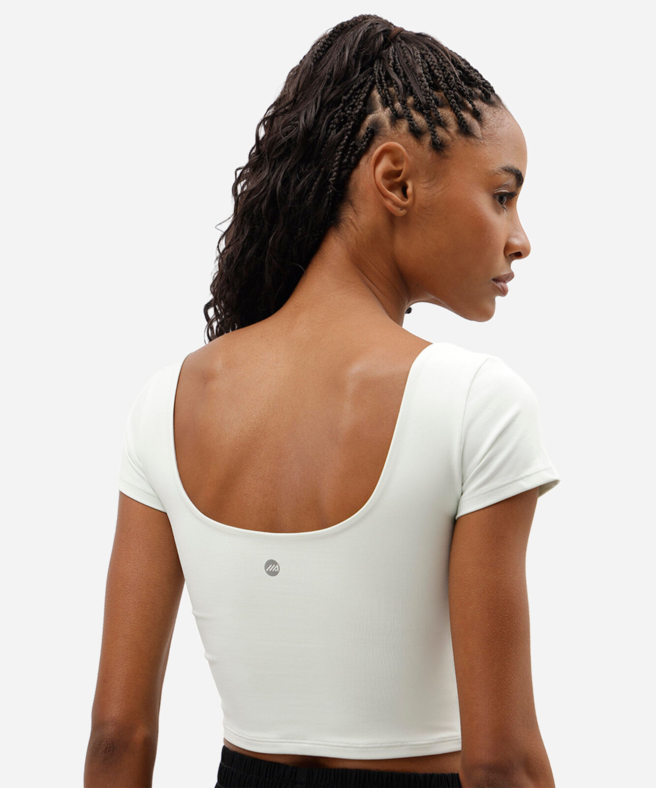 cropped feminino de poliamida esportivo verde