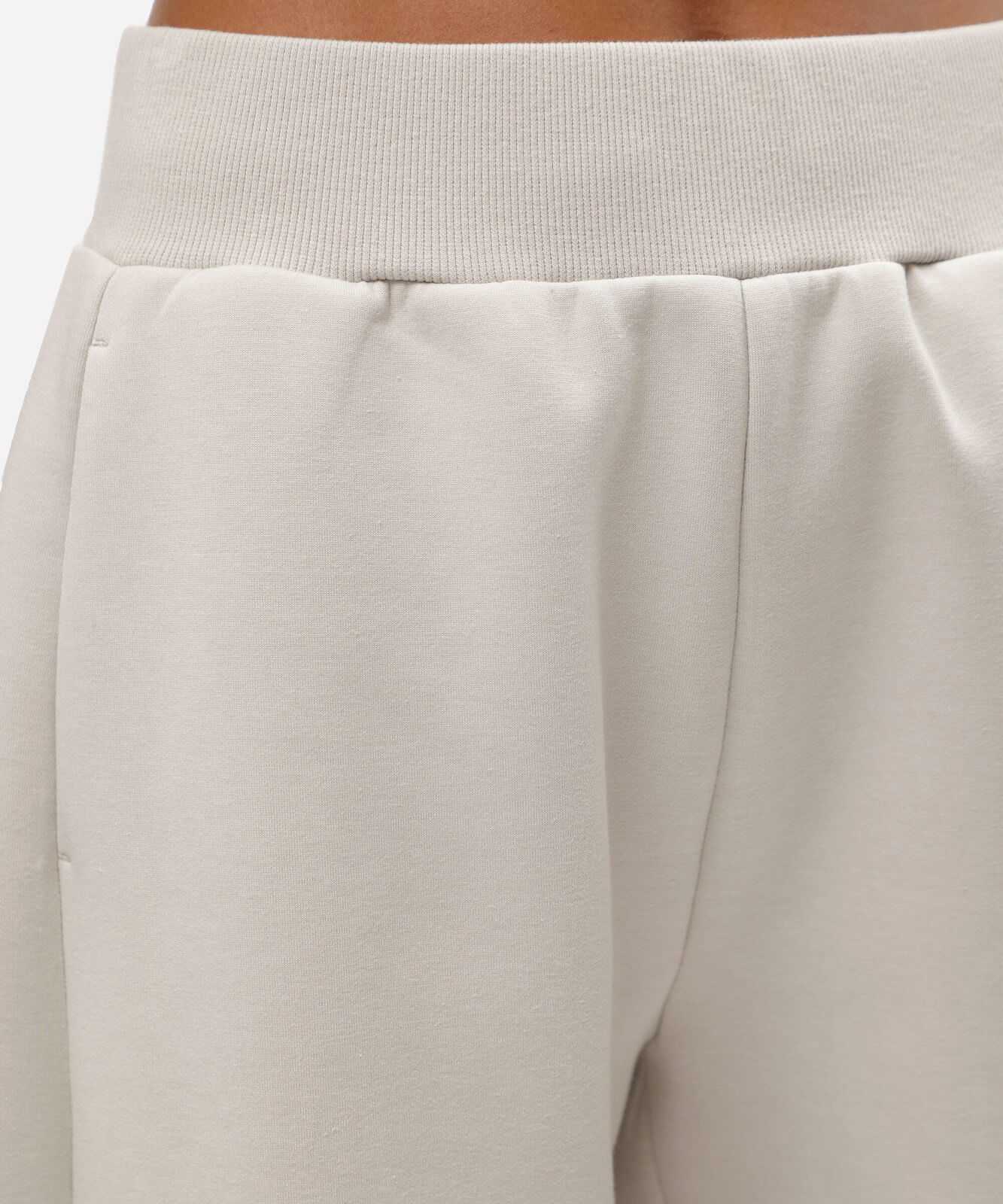 calça barrel feminina de moletom esportiva cinza