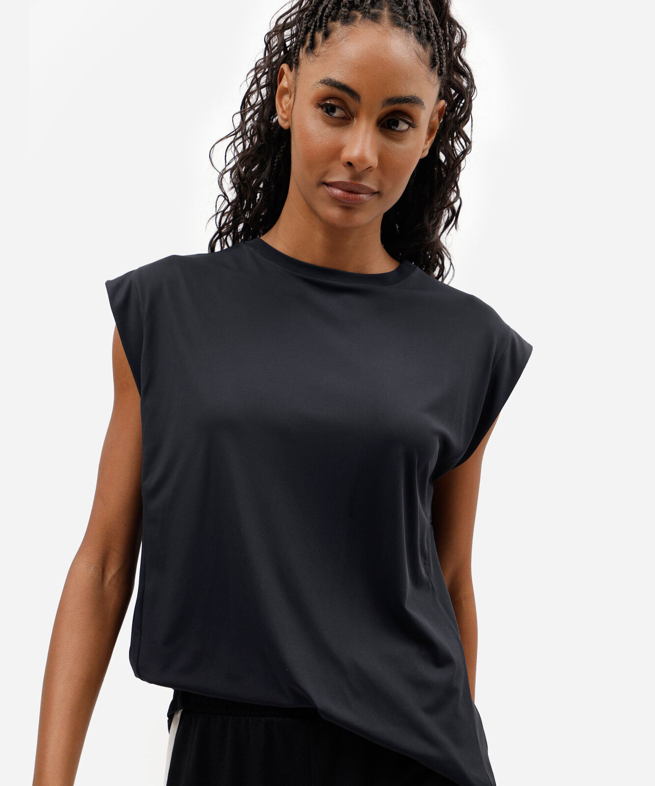 blusa muscle tee feminina esportiva preta