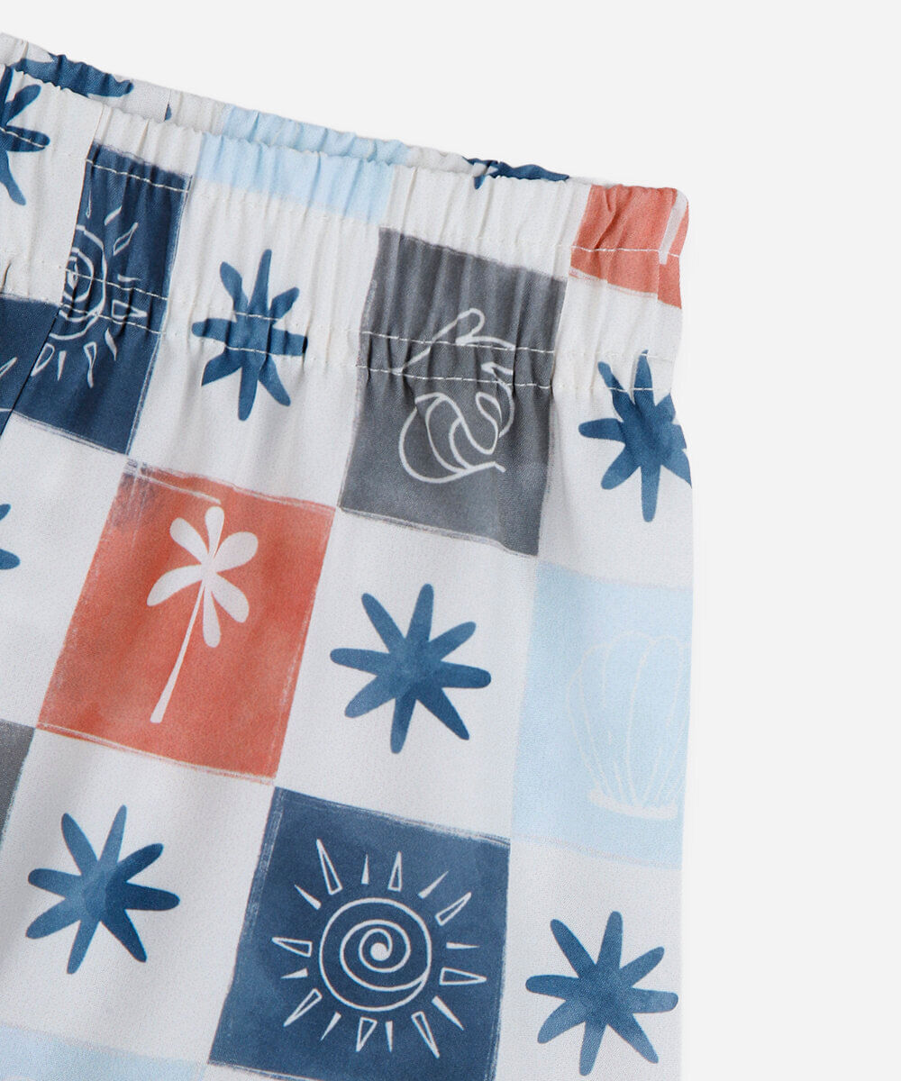 kit de 2 shorts infantil summer - multicor